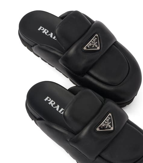 prada logo leather mules|designer mules for sale.